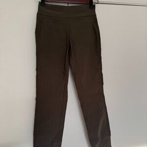 New York & Company Olive Green Pull-On Skinny Pants XXS Petite EUC